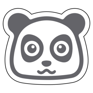 Adorable Cute Panda Sticker (Grey)